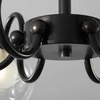 Orb Lustre Plafonnier Verre Globe Fleur Cadre Noir
