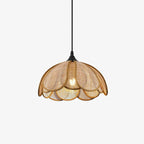 Eurvinel Élégance Floraison Rotin Tissu Suspension
