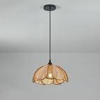 Eurvinel Élégance Floraison Rotin Tissu Suspension