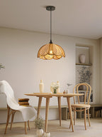 Eurvinel Élégance Floraison Rotin Tissu Suspension