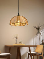 Eurvinel Élégance Floraison Rotin Tissu Suspension