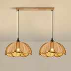 Eurvinel Élégance Floraison Rotin Tissu Suspension