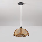 Eurvinel Élégance Floraison Rotin Tissu Suspension