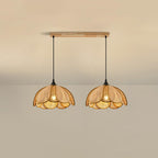 Eurvinel Élégance Floraison Rotin Tissu Suspension