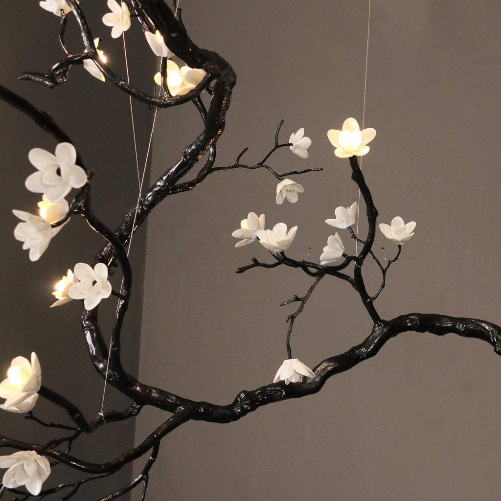 Aurora Lustre Organique à Branches et Fleurs