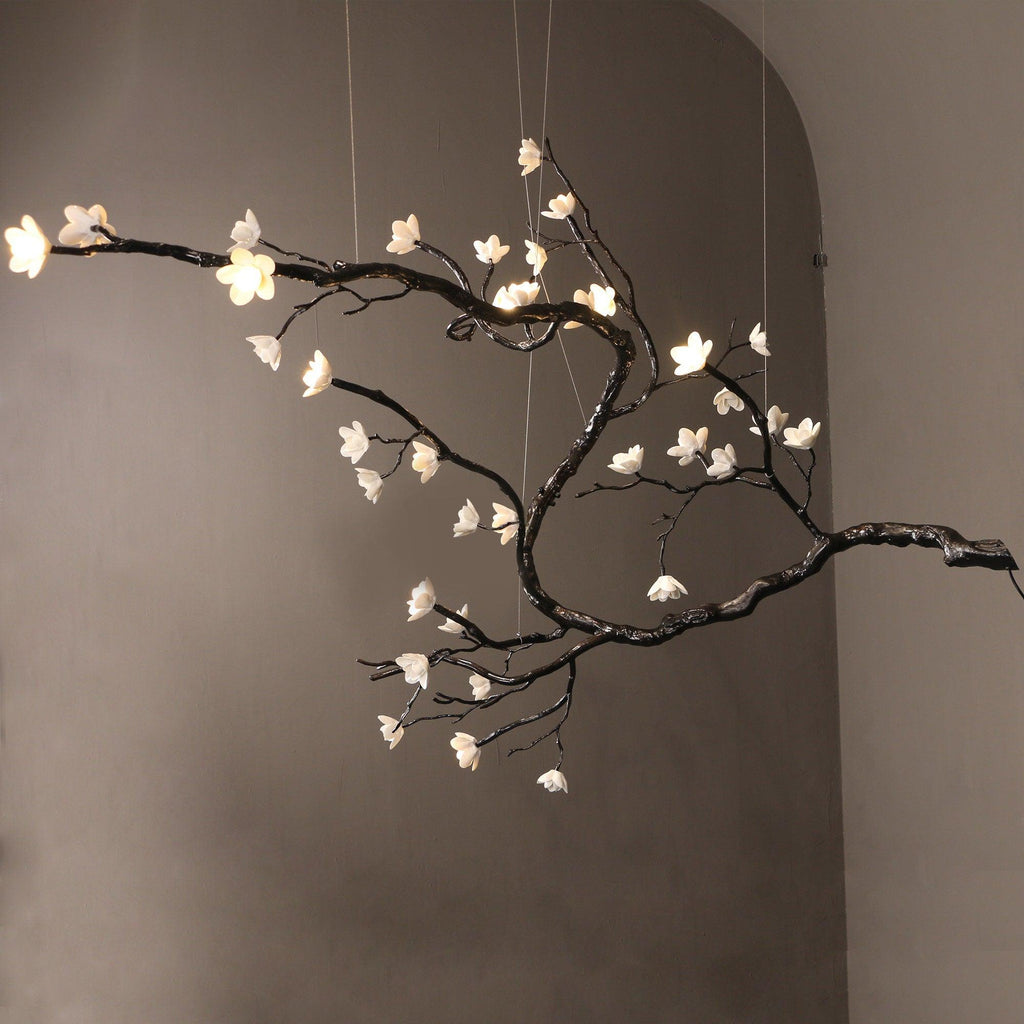 Aurora Lustre Organique à Branches et Fleurs