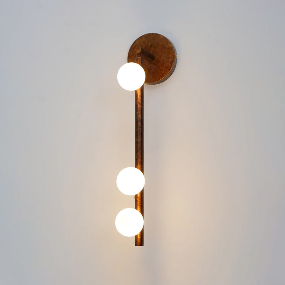 Rory Applique Murale Tube Laiton Verre Minimaliste Moderne