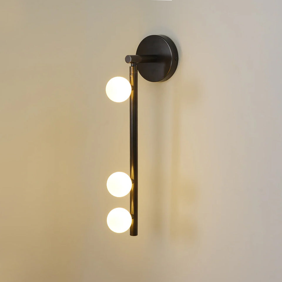 Rory Applique Murale Tube Laiton Verre Minimaliste Moderne