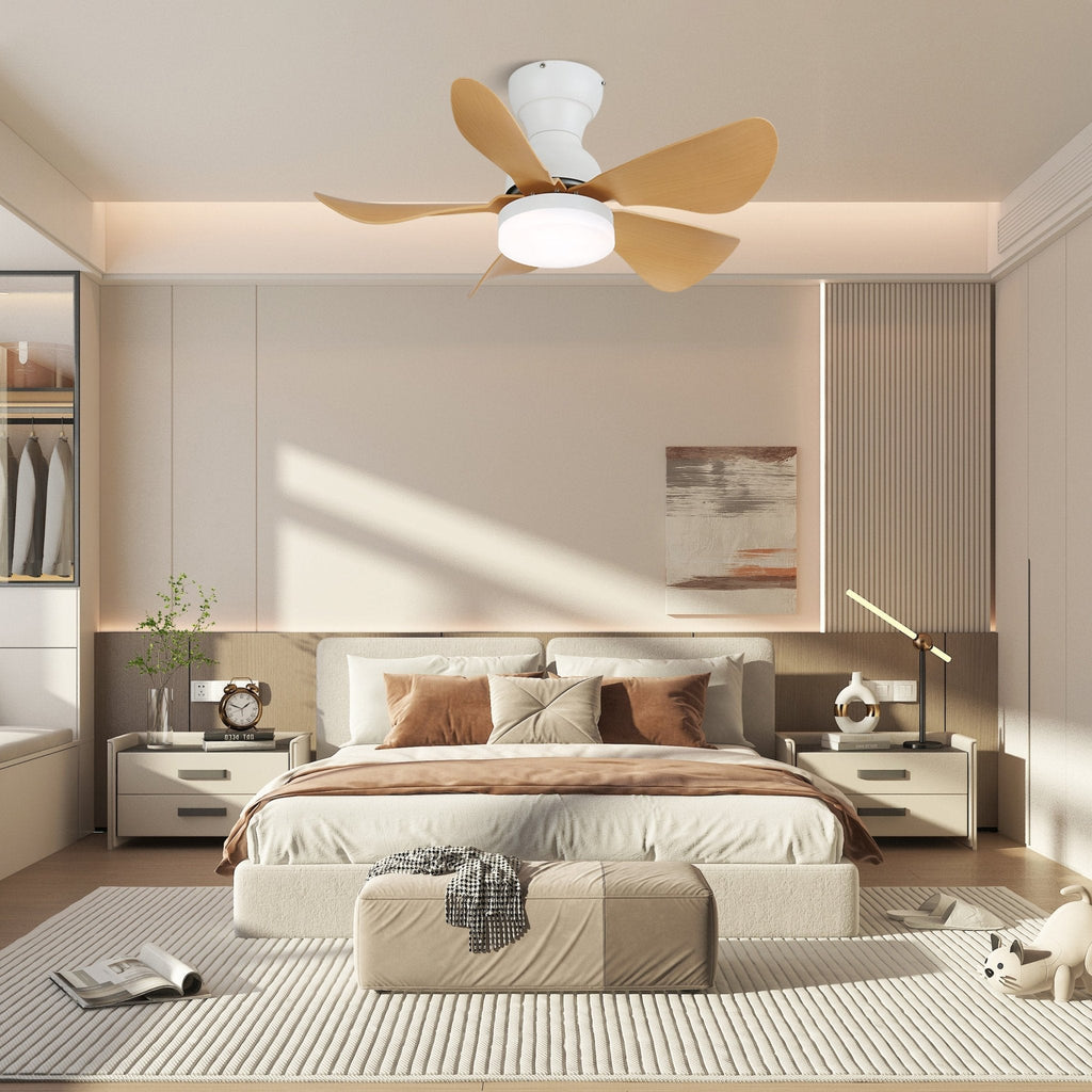 Ventilateur de Plafond Callen en Bois avec Lumière