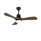 Ventilateur de plafond moderne Kaelen en bois avec lumière