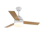 Ventilateur de plafond minimaliste Selena en bois avec lumière