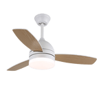 Ventilateur de plafond minimaliste Selena en bois avec lumière