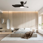 Plafonnier Ventilateur Mirella Argent et Bois