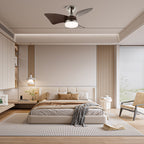Plafonnier Ventilateur Mirella Argent et Bois
