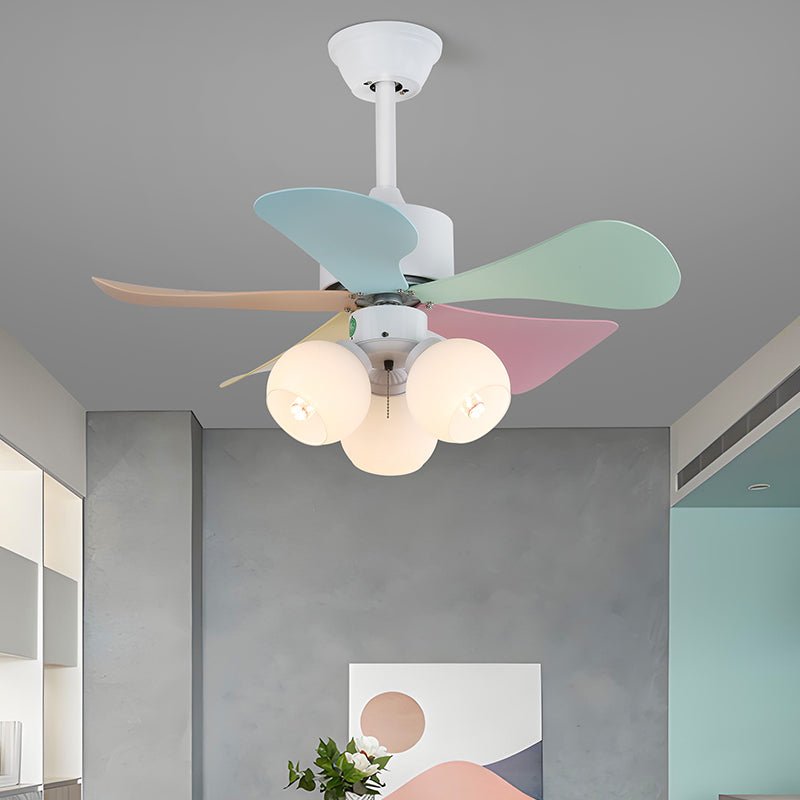Liora Plafonnier Ventilateur en Verre Multicolore