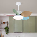 Liora Plafonnier Ventilateur en Verre Multicolore