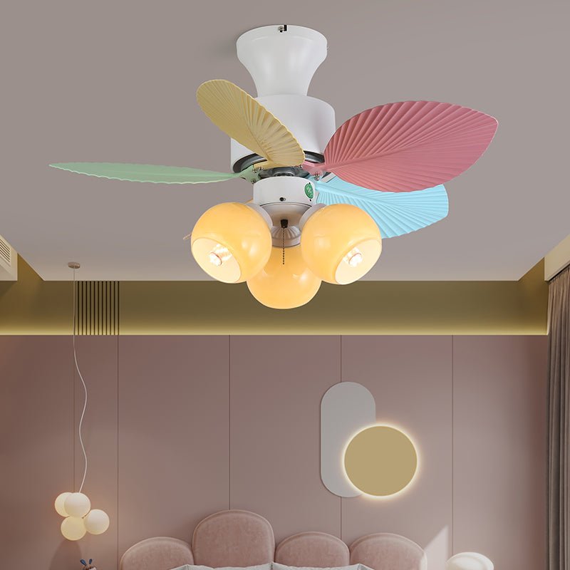 Liora Plafonnier Ventilateur en Verre Multicolore