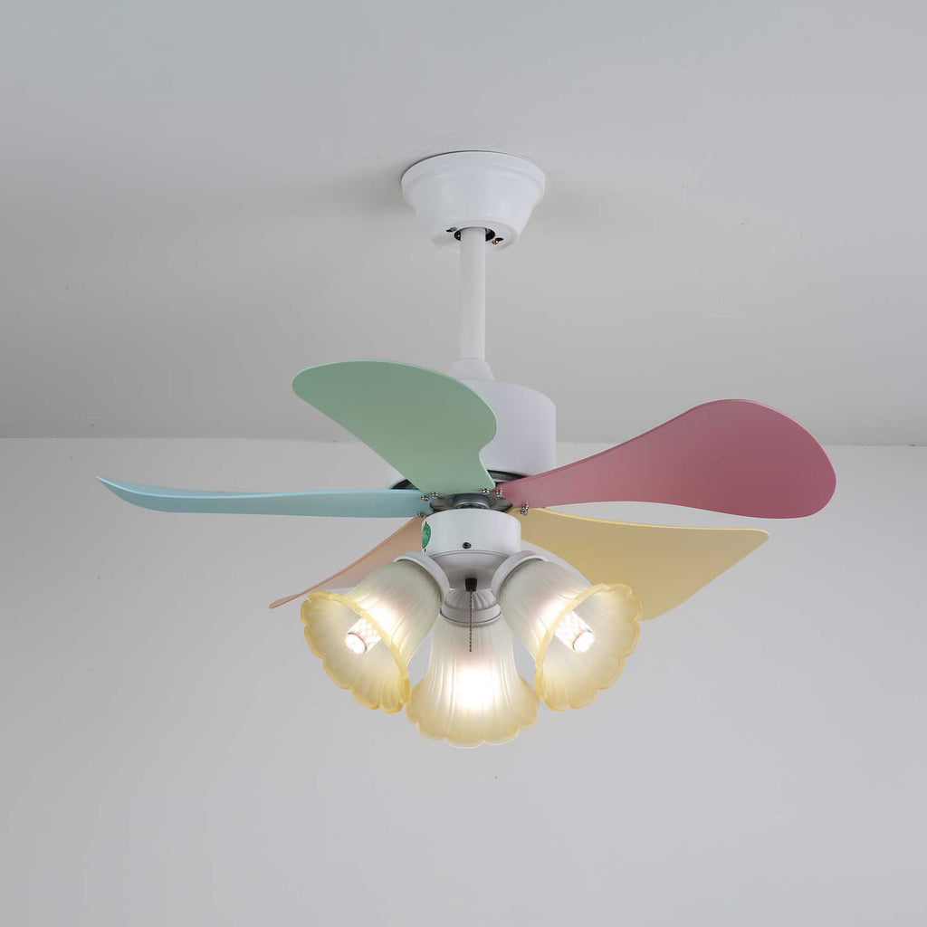 Liora Plafonnier Ventilateur en Verre Multicolore