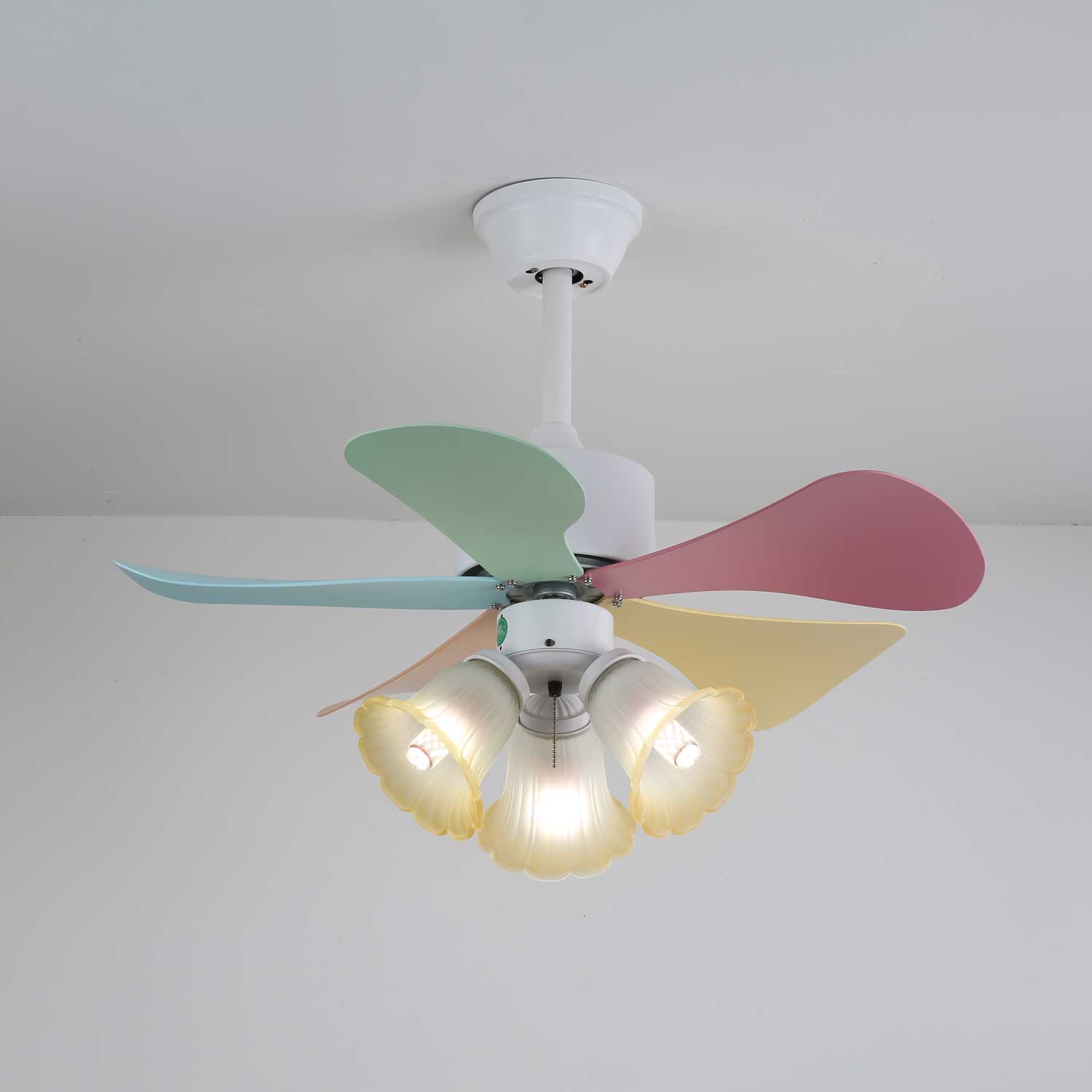 Liora Plafonnier Ventilateur en Verre Multicolore