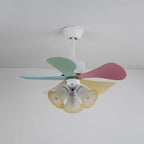 Liora Plafonnier Ventilateur en Verre Multicolore