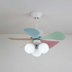 Liora Plafonnier Ventilateur en Verre Multicolore