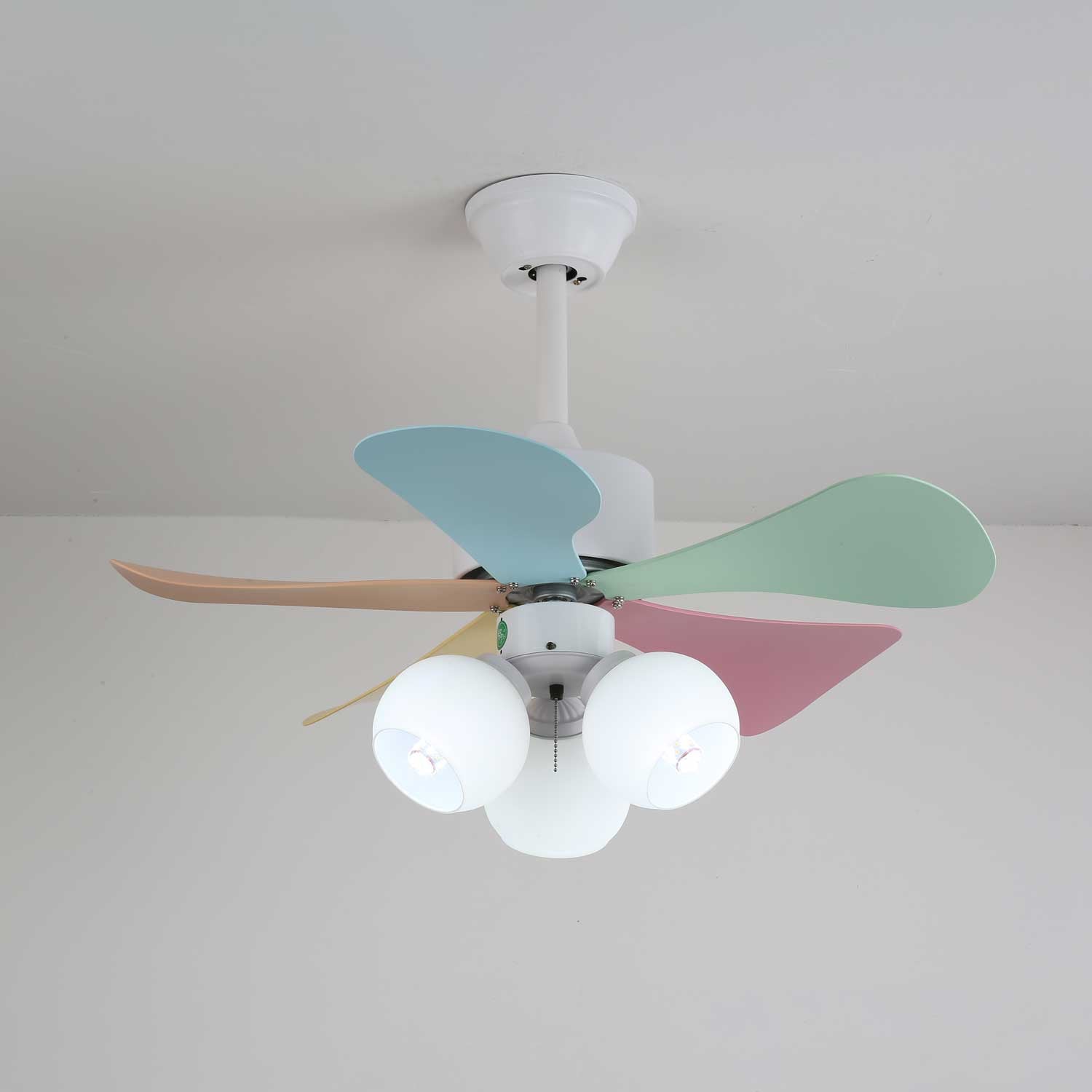 Liora Plafonnier Ventilateur en Verre Multicolore