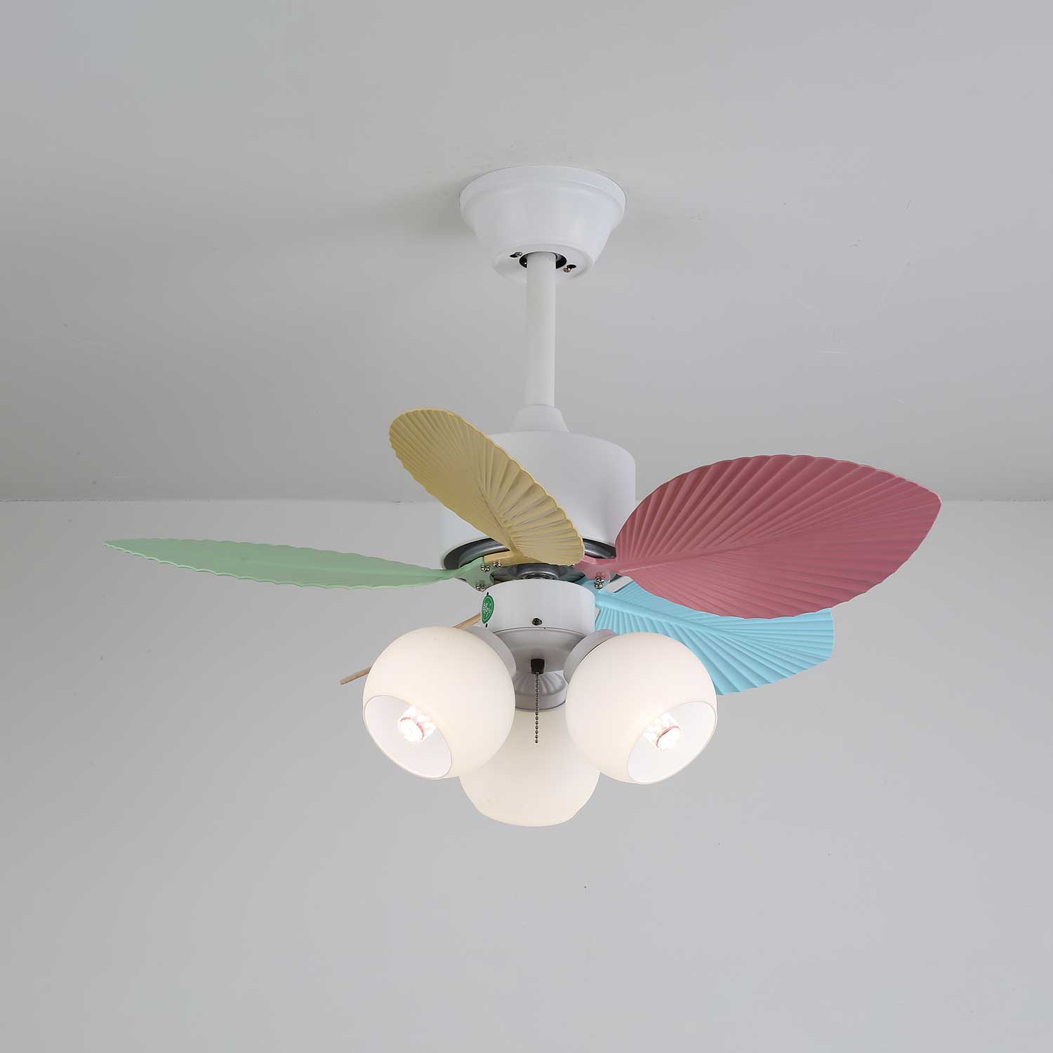 Liora Plafonnier Ventilateur en Verre Multicolore