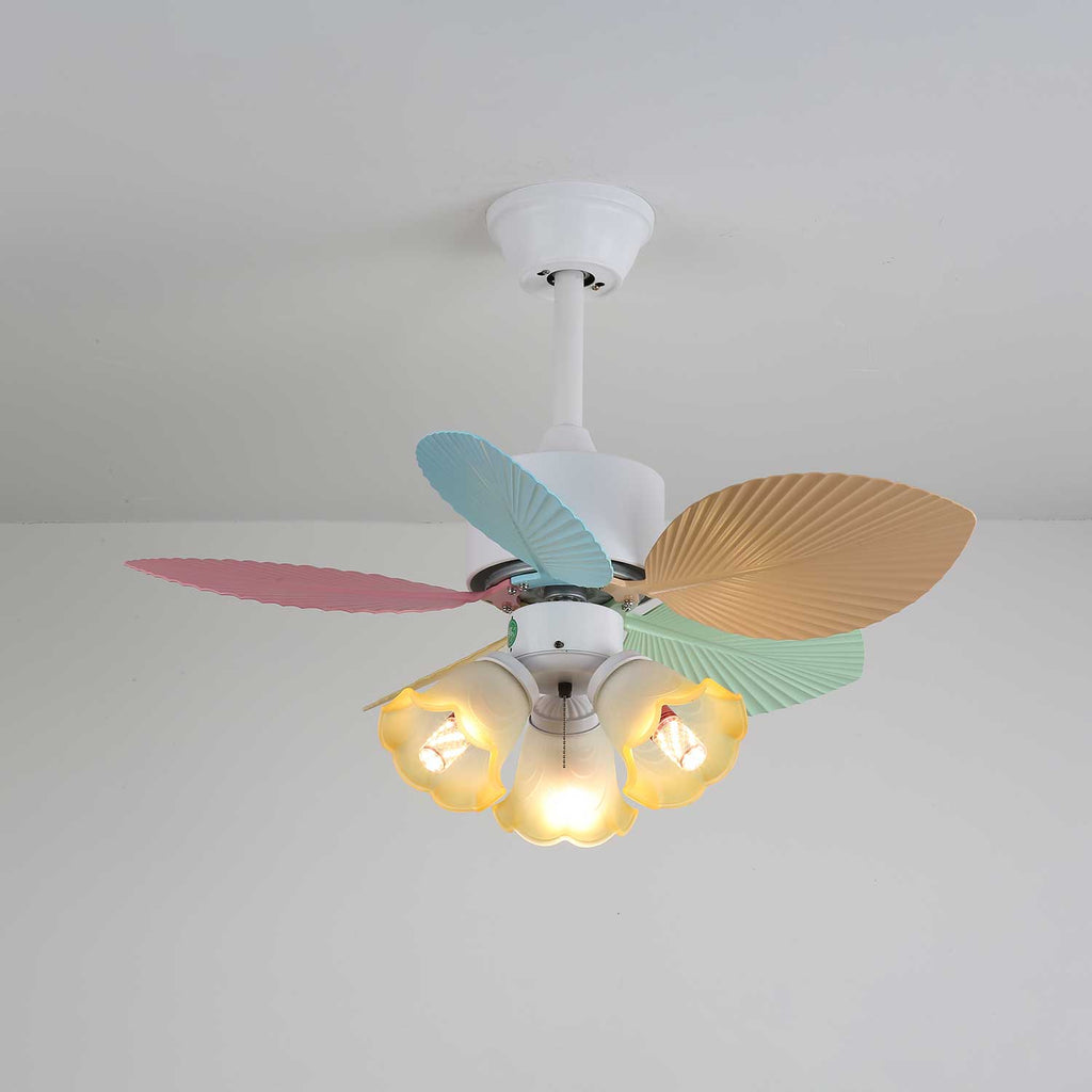 Liora Plafonnier Ventilateur en Verre Multicolore