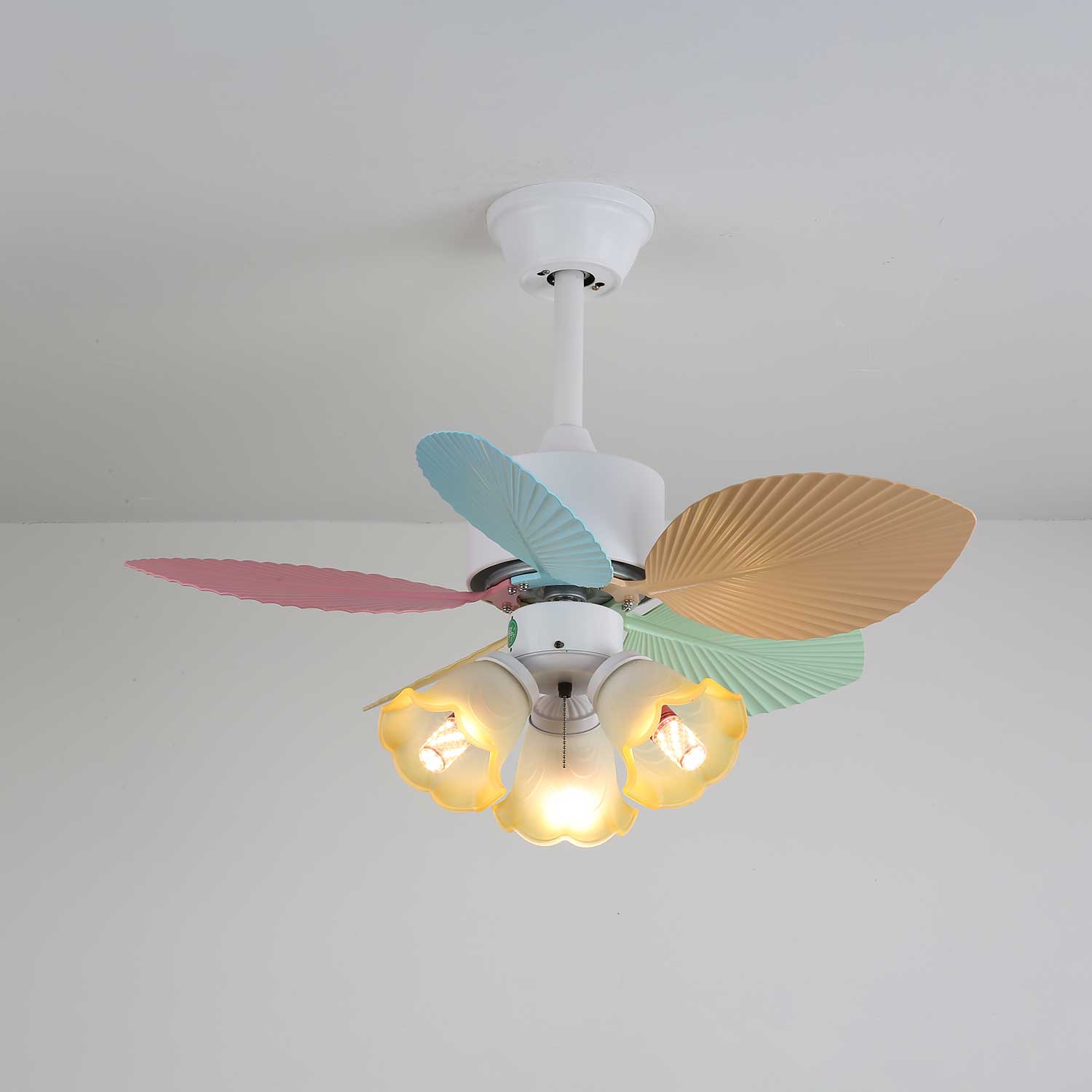 Liora Plafonnier Ventilateur en Verre Multicolore