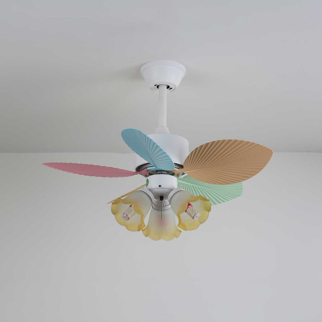 Liora Plafonnier Ventilateur en Verre Multicolore