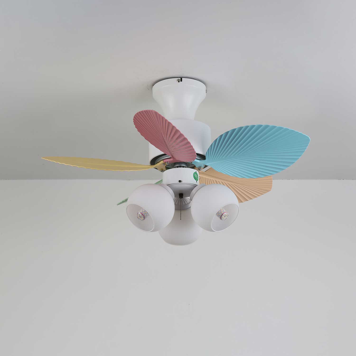Liora Plafonnier Ventilateur en Verre Multicolore