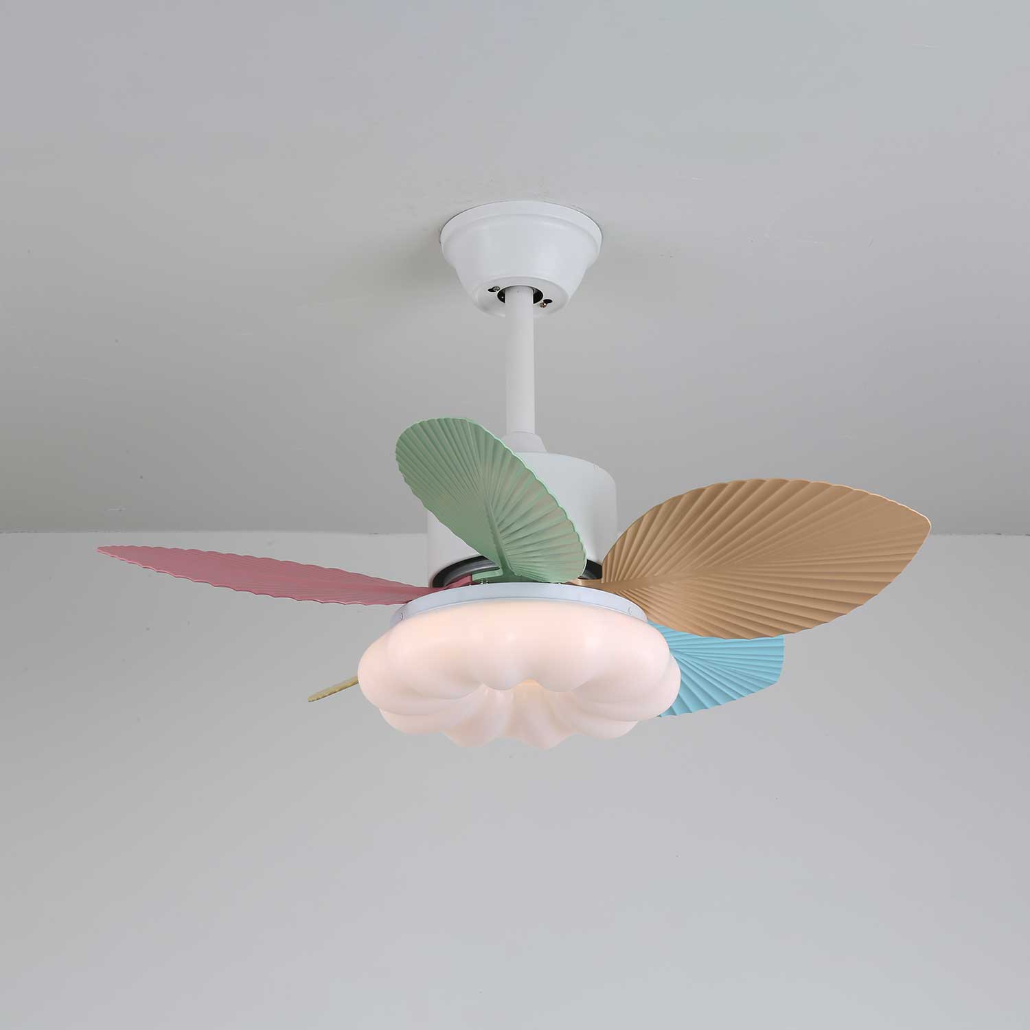 Liora Plafonnier Ventilateur en Verre Multicolore