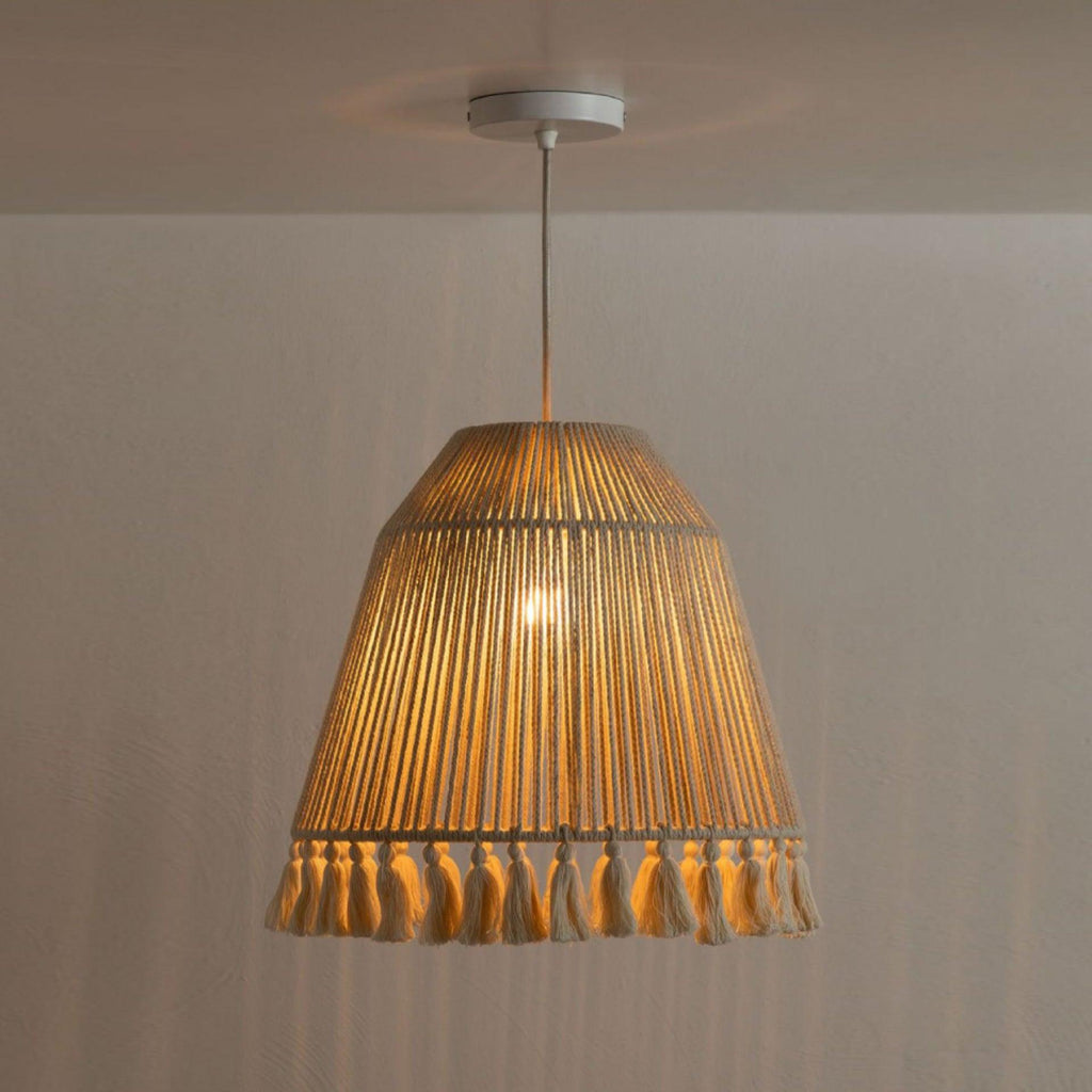 Alsolia Lampe Suspension à Corde Traditionnelle