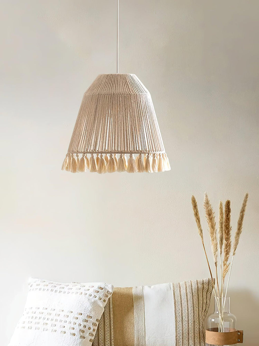 Alsolia Lampe Suspension à Corde Traditionnelle