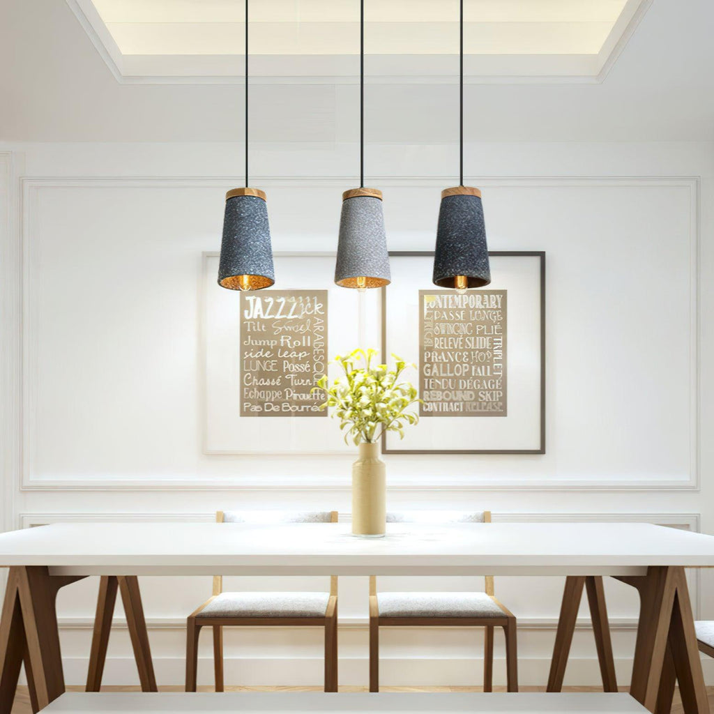 Althere Lustre Suspendu En Bois Et Ciment