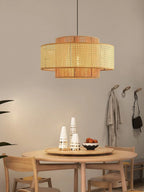 Ulshayra Lampe Suspension en Rotin Concentrique