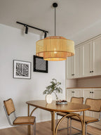 Ulshayra Lampe Suspension en Rotin Concentrique