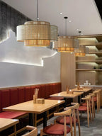 Ulshayra Lampe Suspension en Rotin Concentrique