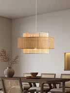 Ulshayra Lampe Suspension en Rotin Concentrique