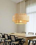 Ulshayra Lampe Suspension en Rotin Concentrique