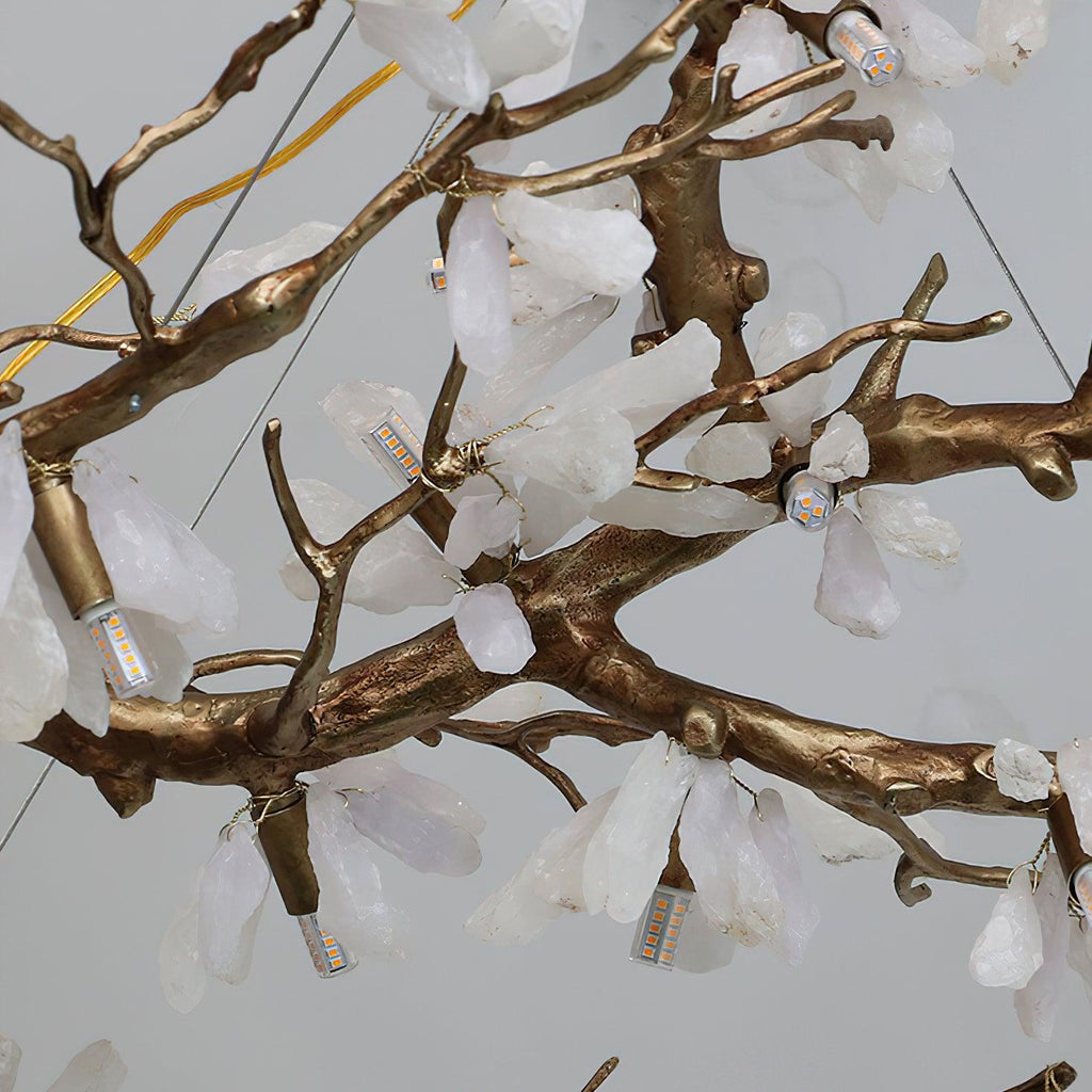Lustra Lustre Organique en Pierre et Branches
