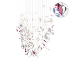 Zathaara Verre Plume Forme Lustre