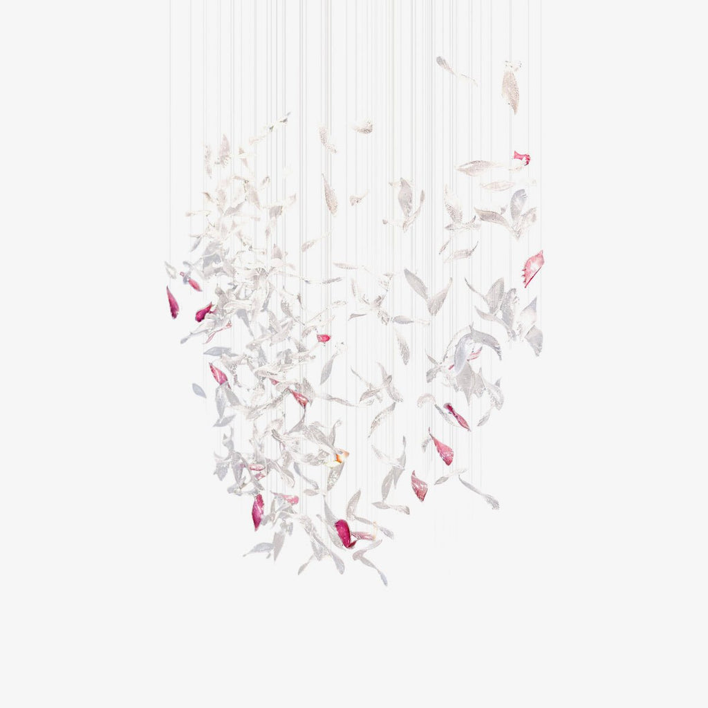 Zathaara Verre Plume Forme Lustre