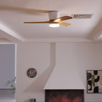 Plafonnier ventilateur moderne en bois Elena