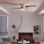 Plafonnier ventilateur moderne en bois Elena