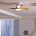 Plafonnier ventilateur moderne en bois Elena