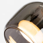 June Suspension Luminaire Design Verre Gris Fumé