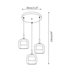 June Suspension Luminaire Design Verre Gris Fumé