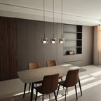 June Suspension Luminaire Design Verre Gris Fumé