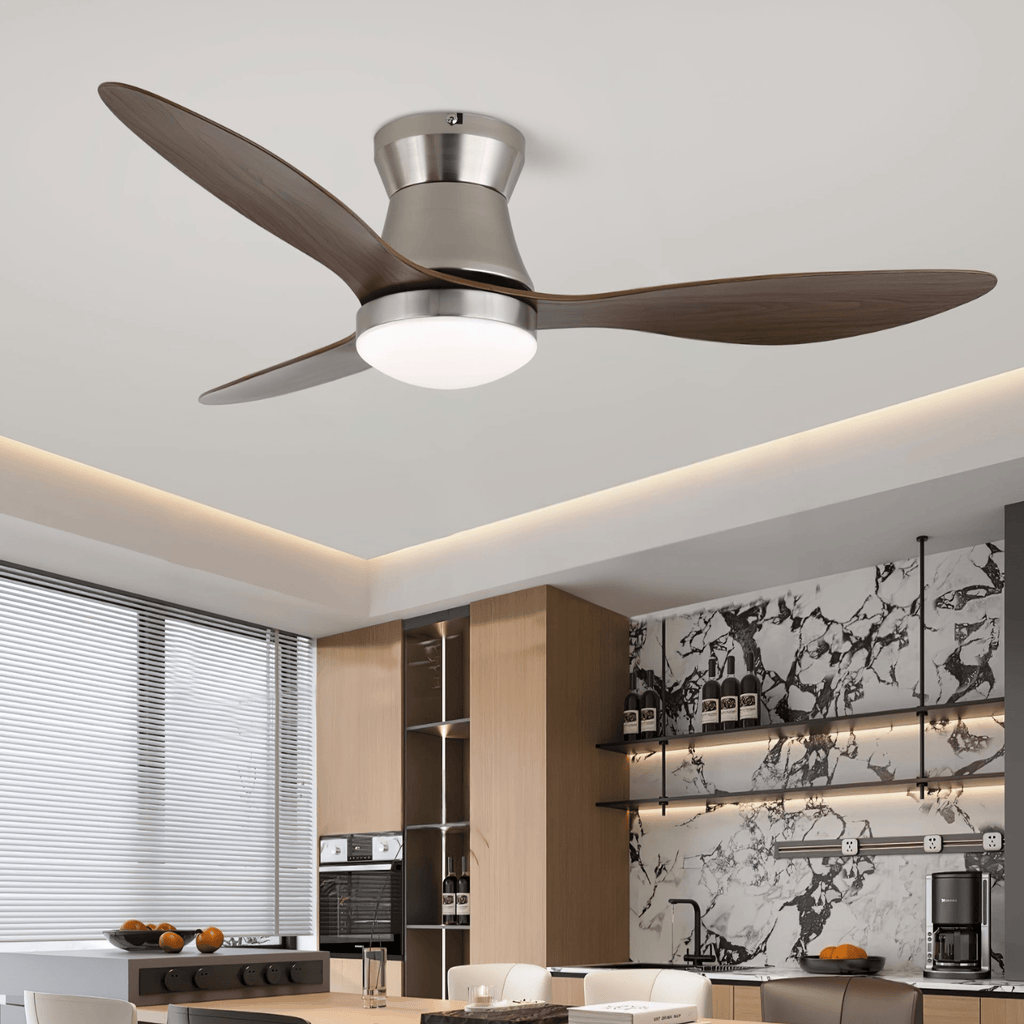 Plafonnier Ventilateur Zerath en Bois Moderne